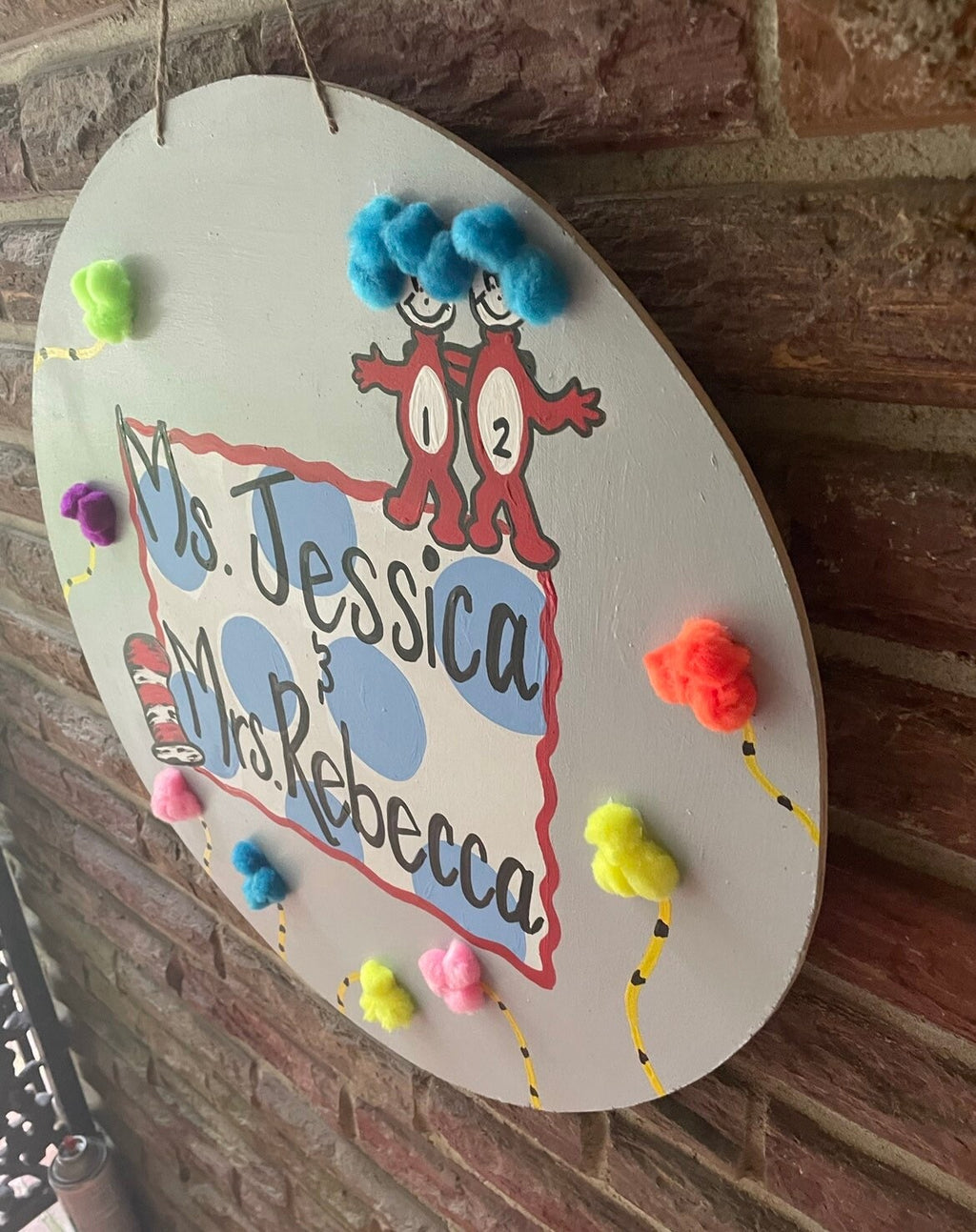Teacher Door Hanger, Teacher Class sign, Teacher gift, Dr S. Door hanger, round door hanger.
