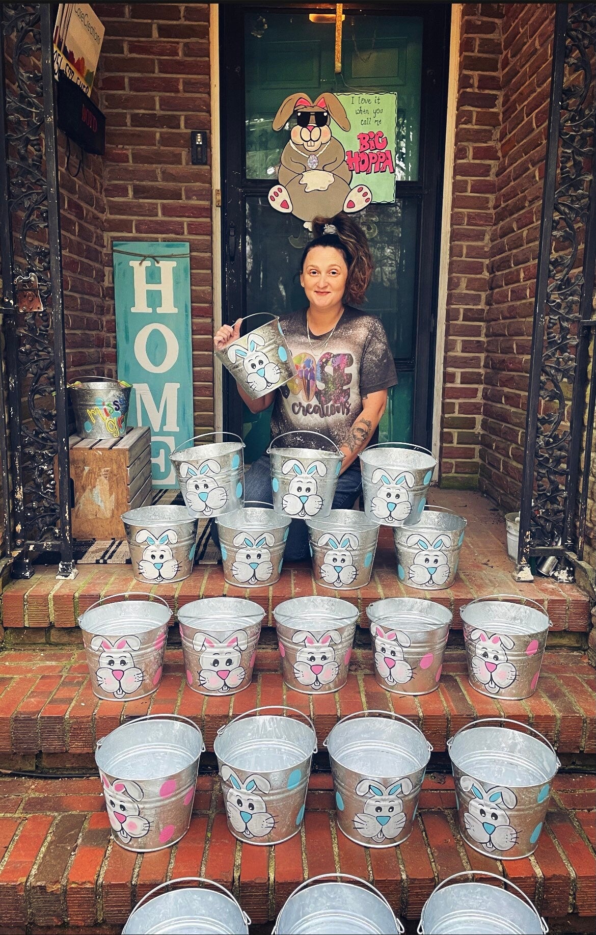 Hand Painted Teacher Appreciation Bucket, Personalized Gift