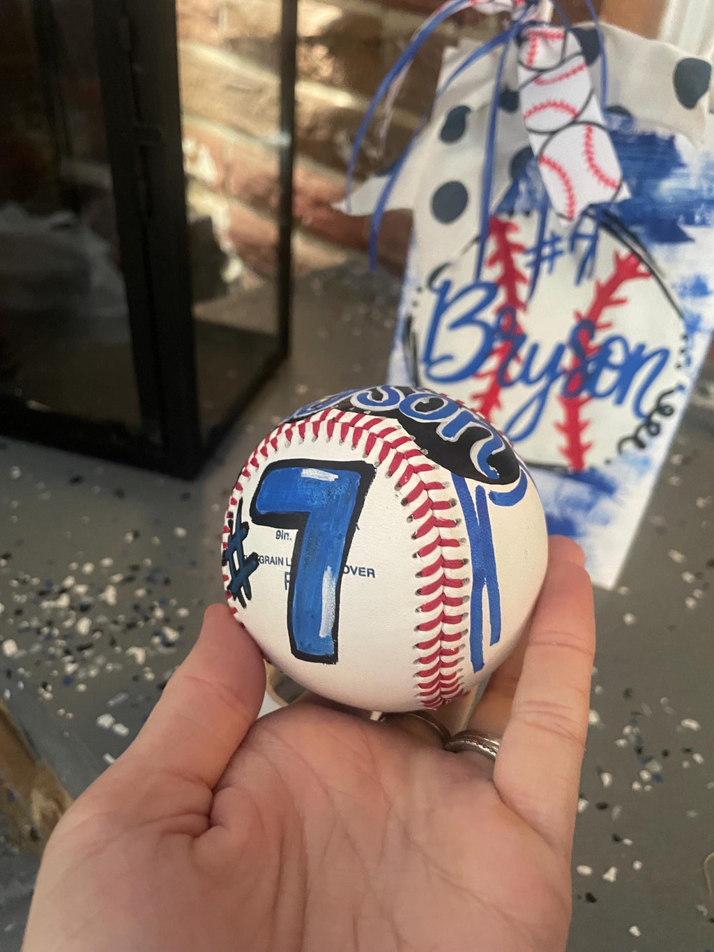 Handpainted Personalized Baseball, Custom Sports Team Logo