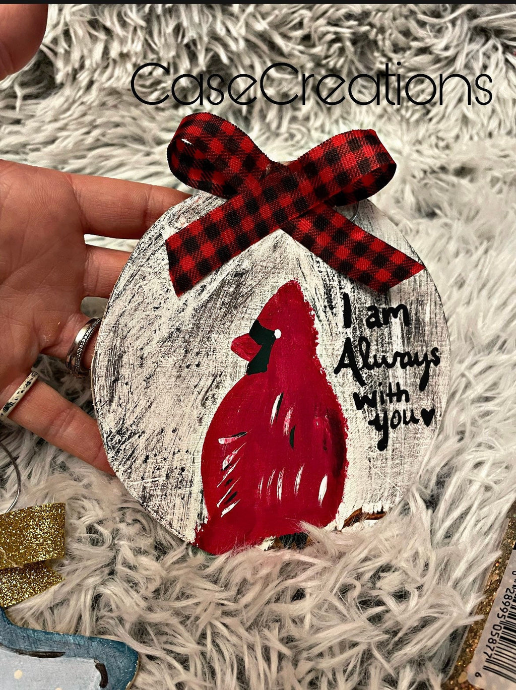 Cardinal Christmas Ornament, Memorial Gift, Always With You