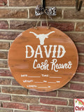 Handpainted Baby Boy Hospital Door Hanger, Western Theme