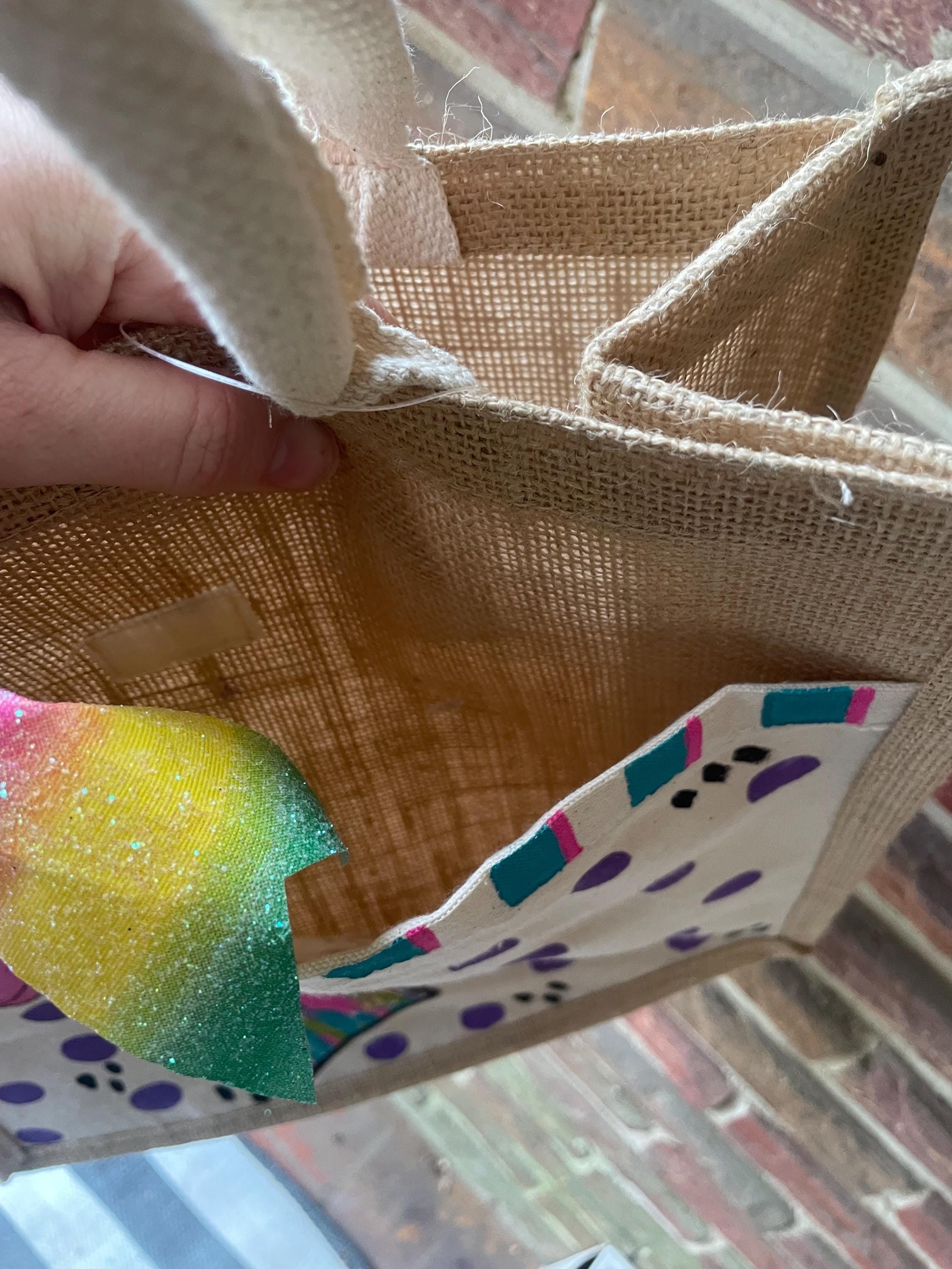 Teacher burlap bag, Hand Painted Bible bag, painted teacher bag Hand Painted burlap tote bag, personalized painted bag,