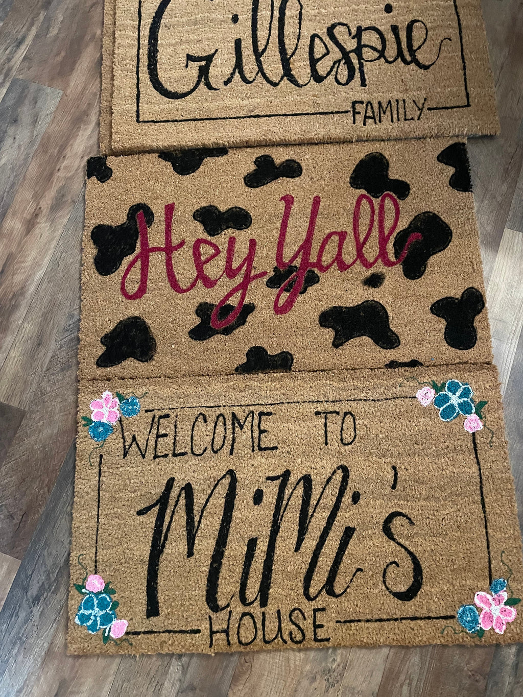 Door mat, Painted Coir Doormat- Custom Door Mat 30x18- porch mat- front door rug, Morgan wallen and feral kids