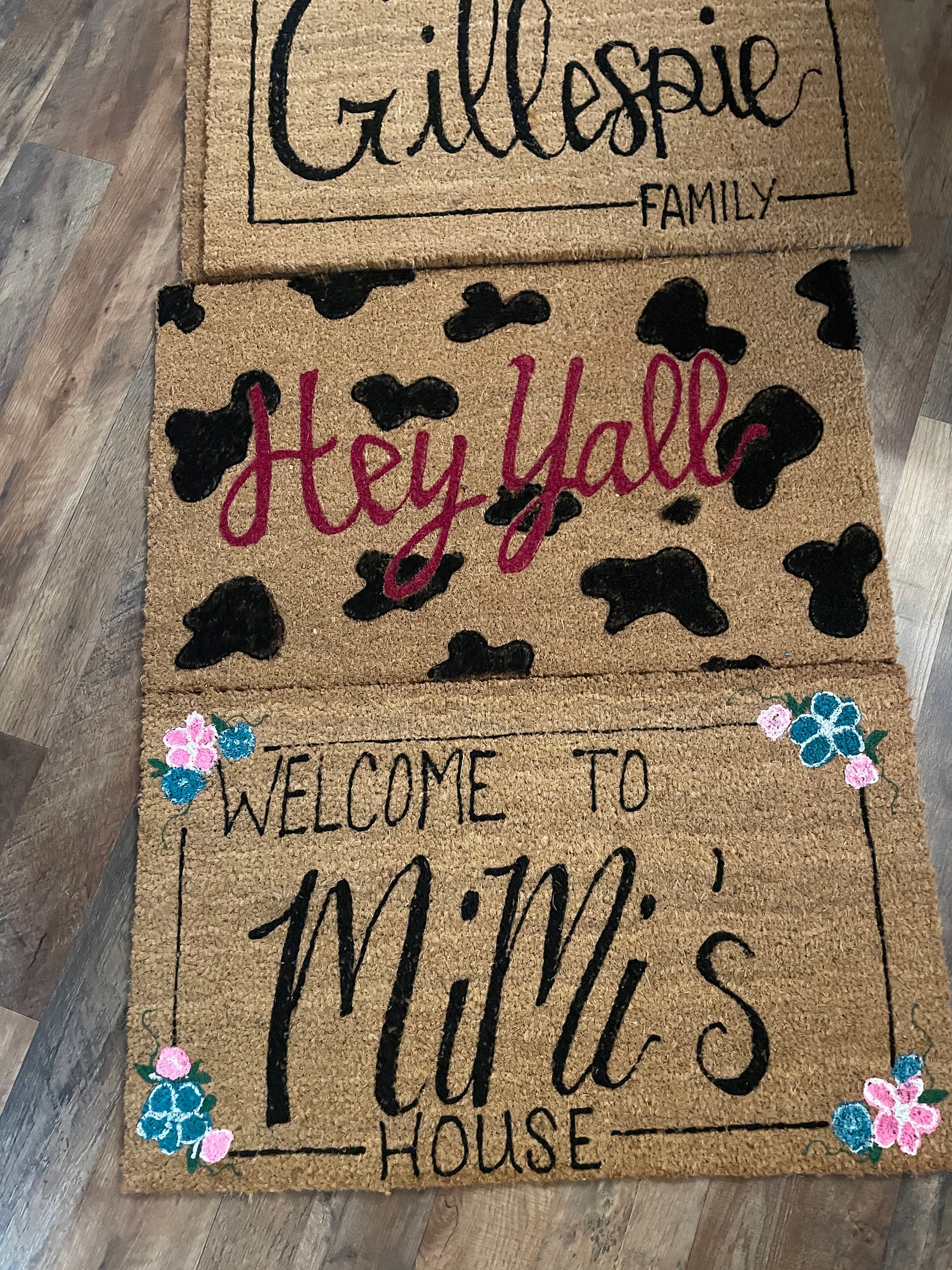 Door mat, Painted Coir Doormat- Custom Door Mat 30x18- porch mat- front door rug, Morgan wallen and feral kids