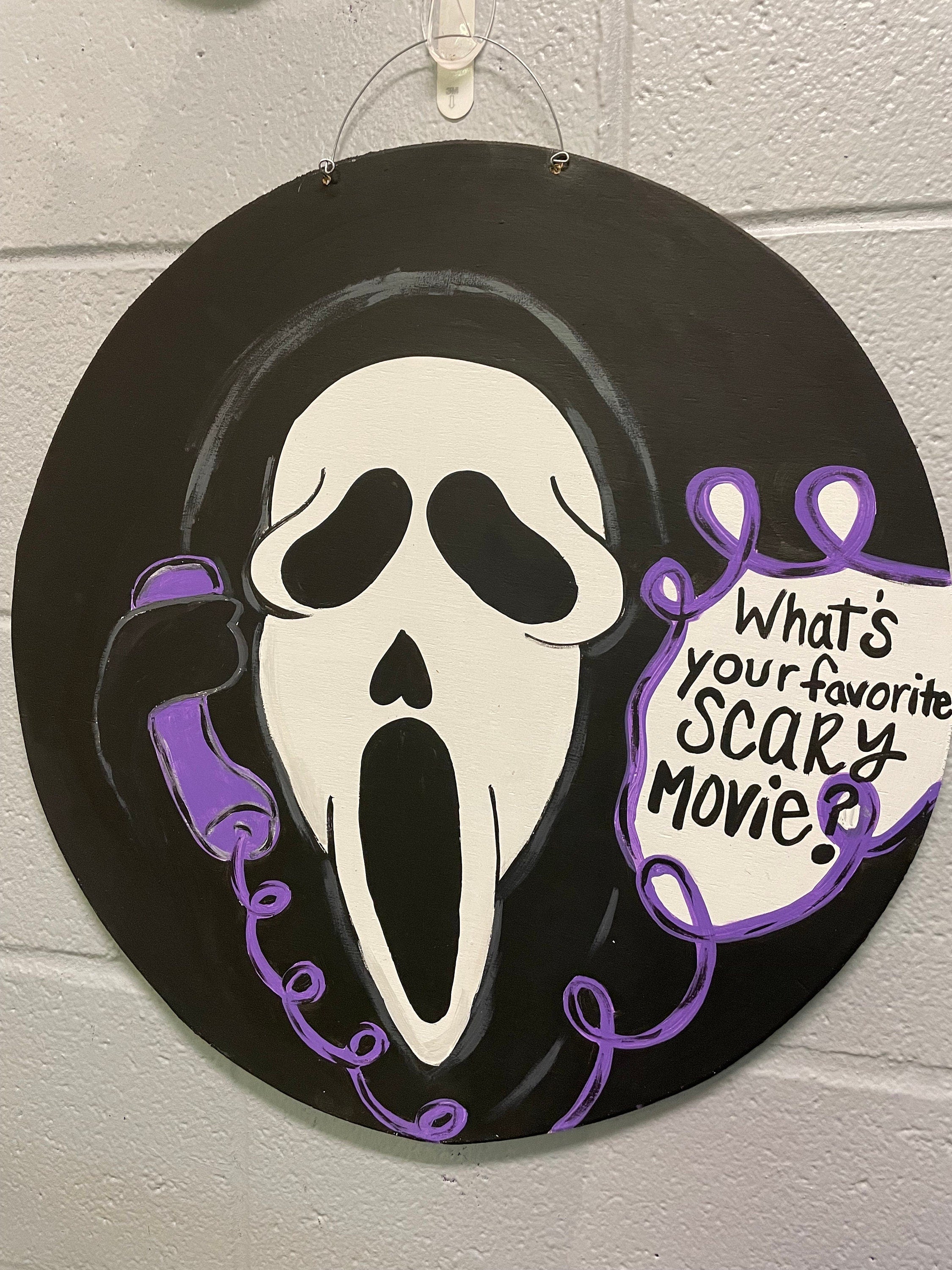 Ghost door hanger, Horror Door Hanger, Halloween Door hanger,  door hanger